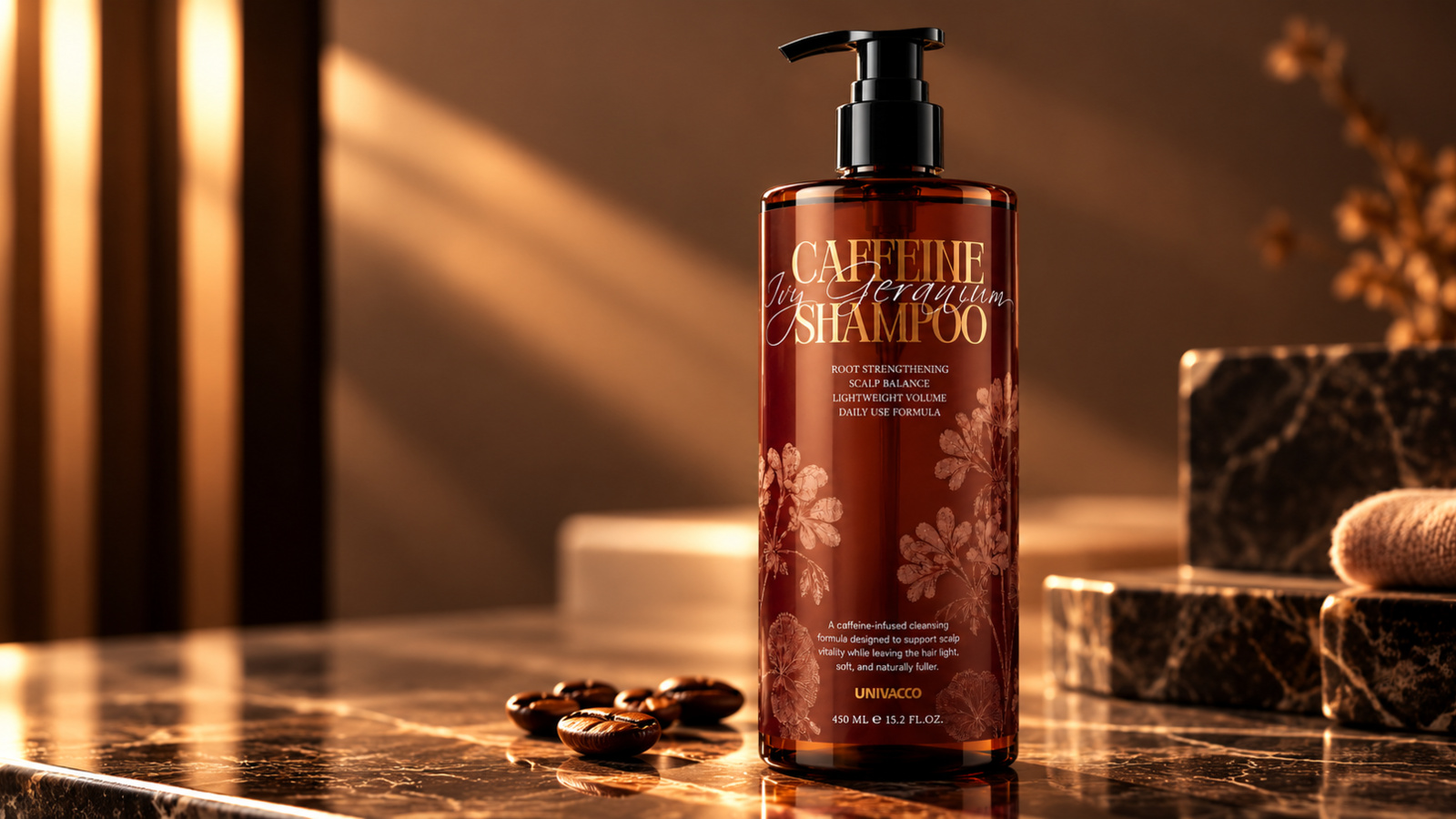 CG-71A Copper Gold caffeine shampoo shrink sleeve